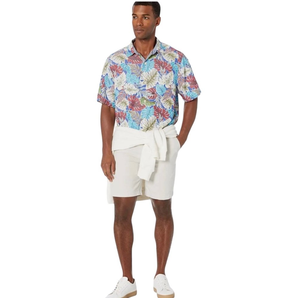 Tommy Bahama Men's Coconut Point Fronds Mosaic IslandZone Camp Shirt, Large, NWT - Picture 6 of 8